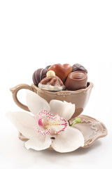 cup of delicious pralines - perfect for Valentine's day 