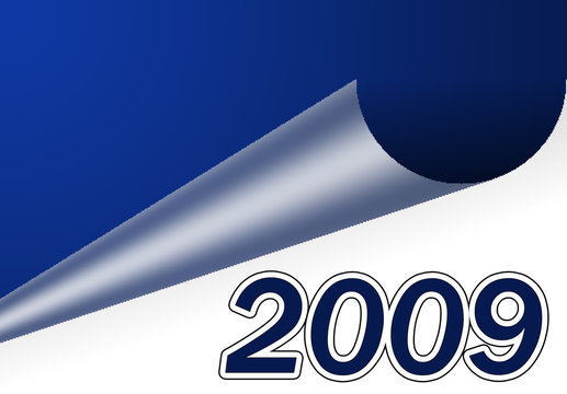 2009 umblättern/blau