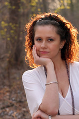 Portrait of a curly girl