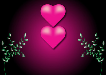 Valentine heart illustration design