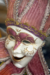 Closeup shot of venetian mask