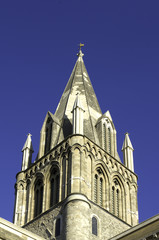 Fototapeta na wymiar Tuniversity of oxford, christ church cathedral spire
