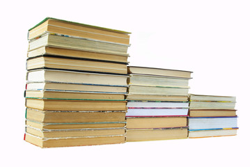 Old books on a white background