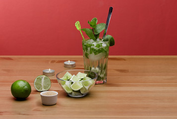 Preparing mojito - ingredients