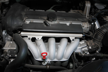 The powerful engine of the modern car