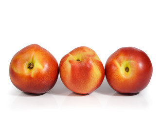 nectarines isolated on white
