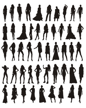 mujeres modelos en vector