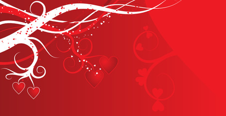 Valentine floral background,  vector illustration