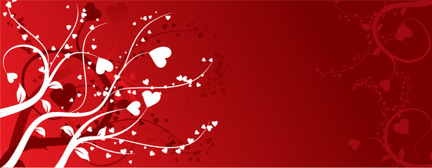 Valentine floral background, vector illustration