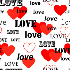 Seamlessly vector wallpaper valentine with hearts