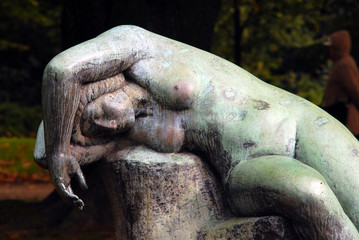 Sculpture of sleeping woman