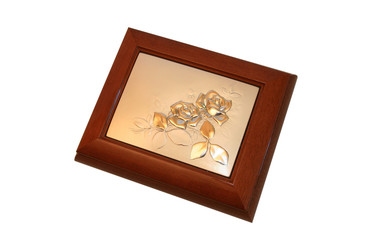 Jeweller ornament in a wooden casket.