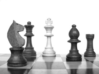 Checkmate - Game of Chess - Chessboard - Black & White