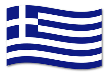 griechenland fahne schatten
