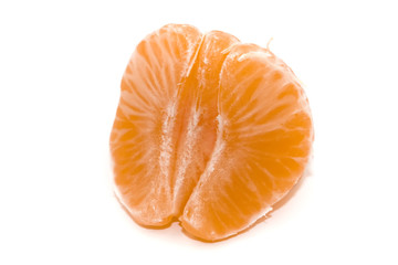 Isolated orange tangerine. White background.