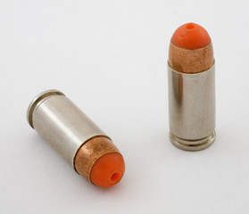 cartridges on white with red tips
