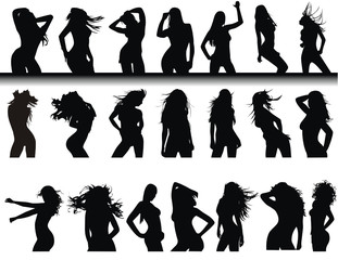 vector silhouette woman fashion