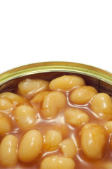 Baked beans close-up.