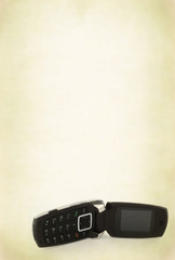 mobile phone with a flap, large copy space for your content