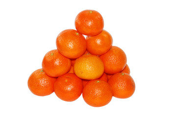 Mandarin isolated on a white background..