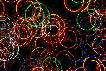 abstract circular light tracks