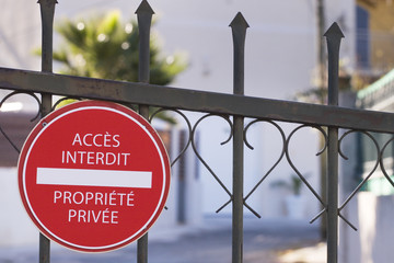 accès interdit