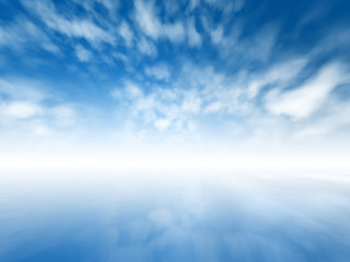 Blurred misty abstract infinite sky.