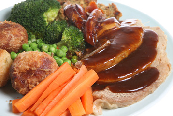 Roast pork dinner 