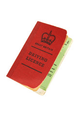 UK driving licence, on white