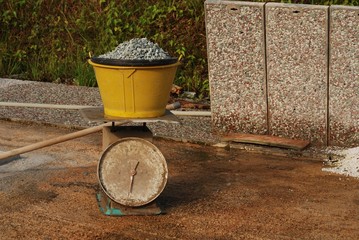 weighing machine and construction materials 