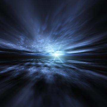 Blue Star Burst Background