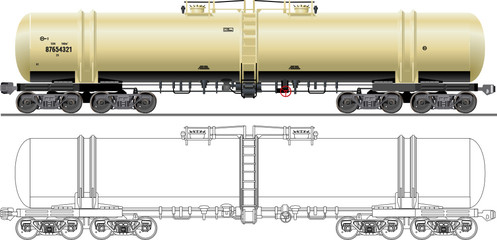 Oil / gasoline tanker car