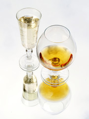 Champagne and brandy