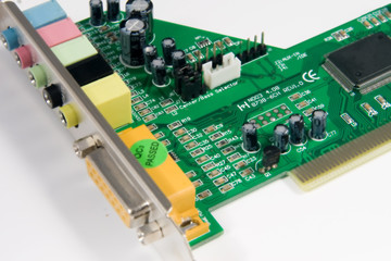 Fototapeta premium Electronic circuit board used in Computers