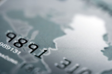 close up picture of credit card