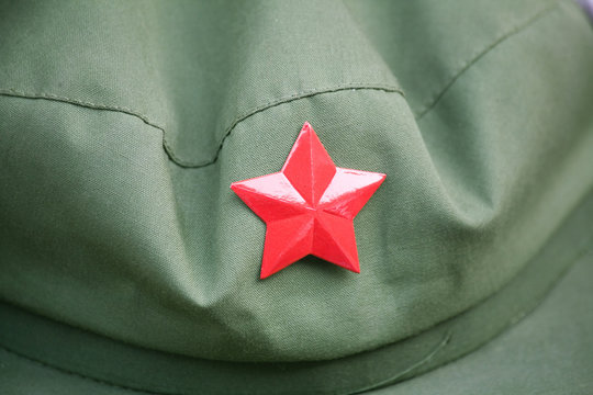 Red Army Cap With A Red Star