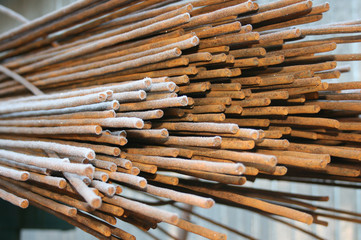 Steel reinforcement rods for the construction industry