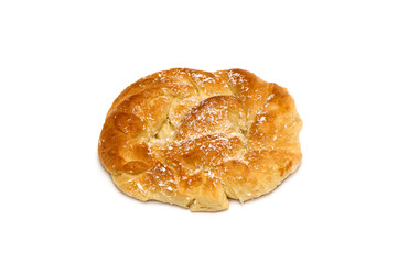 Roll strewed by a coconut crumb.