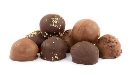 chocolate balls studio isolated