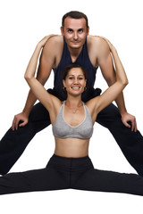 Obraz premium Portrait of young sportive couple, husband and wife