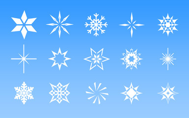 Snow - White Snowflakes On Blue