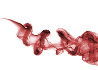 Isolated colored abstract smoke isolated on white