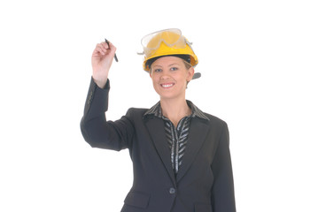 Attractive successful young construction supervisor 