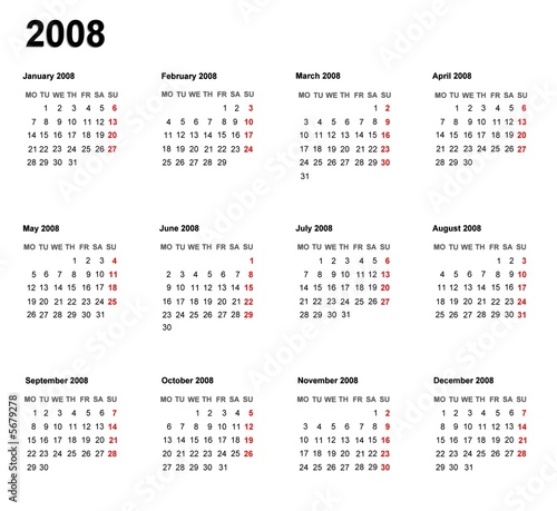 Jahreskalender 2008