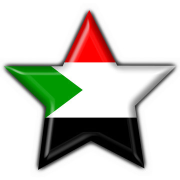 sudan button flag star shape