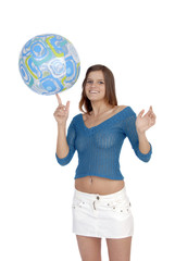 girl with the beach ball