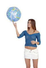 girl with the beach ball