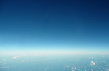 high altitude aerial view across the earth