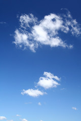 bright sky background with beautiful cumulus clouds..