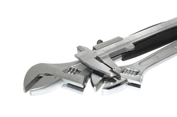 Instruments isolated on a white background.